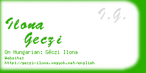 ilona geczi business card